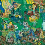 ＜緑の風＞　200×200cm