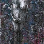 ＜Dark side 「妊婦」＞　205×205cm