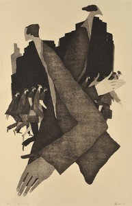 第89回 2015年 <思うとき>板目木版 ( 84 x 54cm )