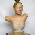 73×45×30cm　朴、檜、大理石