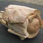 75×80×130cm　木（ケヤキ、サクラ、クリ他）