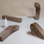 46×140×110cm　赤御影石、合板