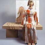 137×127×80cm　紅松、桂、銅、朱墨、胡粉