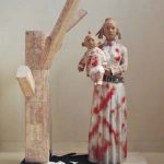 200×145×115cm　桂、紅松、銅、彩色