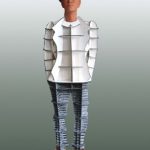 180×55×40cm　テラコッタ、合板、彩色