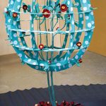 165×180×50cm　合板、テラコッタ、ブロンズ、鏡