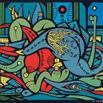 木版 ( 48cm X 69cm)