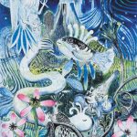 木によるリトグラフ ( 110cm X 67cm)