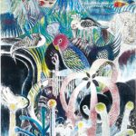 木によるリトグラフ ( 110cm X 67cm)