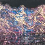 コラグラフ　津軽の夜祭り ( 79cm X 112cm)