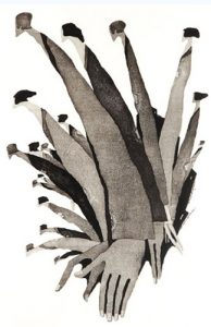 第83回 2009年 <行く手>木版 ( 85cm X 55cm)