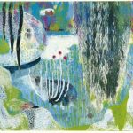 木を使ったリトグラフ ( 65cm X 91.5cm)