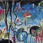 木を使ったリトグラフ (65cm X 91.5cm)