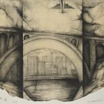 銅版・雁皮摺り71 x 90cm