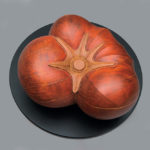 45×70×70cm　タブノキ、漆、染料