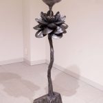 185×60×75cm 鉄、ステンレススチール、真鍮、漆喰