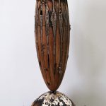 168×60×41cm　ブロンズ、欅、杉