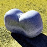 90×170×70cm　白御影石