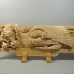 第96回2022 龍角寺欄間「応龍」 50x180x16cm 桧