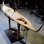 150×210×80cm　木、ブロンズ、大理石