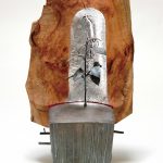 72×41×31cm　ブロンズ、木