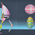 第95回国展2021KSA350 “極点移動”72.8×103.0cm（シルクスクリーン）