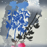 第95回国展2021シルエットのバラ78×57cm（リトグラフ）