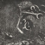 第95回 国展 2021年＜蹴合い＞76×104cm（銅版）