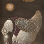 第95回国展2021Mother87×59cm（木版）