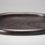松本行史（木・漆） 新準会員 欅拭漆楕円盛器　78×56×6.5