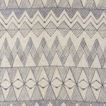 麻植博子（染） 幾何文様タペストリー42.5×284