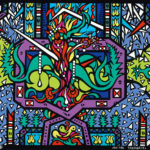 一版多色刷　(51 x 72cm)