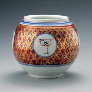 瀧田項一 金彩更紗文壷