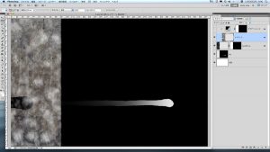 漆喰背景となる混合画像を配置しレイヤーパネルの上部の描画モードで『スクリーン』を選ぶ