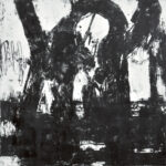 第95回国展2021切りさかれた布100×100cm（紙リト）