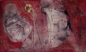 1983年　花摘み（１）(45 x 75)