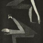 第96回2022 待つ 84×54cm 《木版》