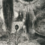 木によるリトグラフ(65x91.5cm)ウォータレス