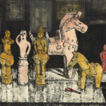 凹版ドライポイント・木版（54x79cm）