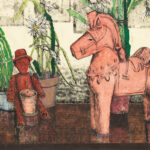 木版（57x84cm）ドライポイント