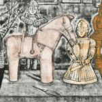 第96回2022 春遠からじ 53×80cm《ドライポイント・木版》