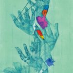 第96回2022 綾取り　E 60×42cm《木版》