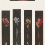 《銅版・手彩色・箔貼》60×34.6cm