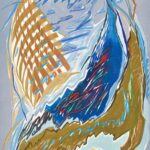 第96回2022 緩急へのcatharsis－おもいおもい 84×58cm 《木版》