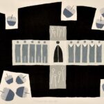 第96回2022 アダムとイブーの住む街 60×90cm《木版》