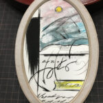 楕円枠での石膏刷り2