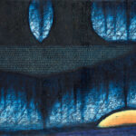 《木版コラグラフ》68.5×100cm