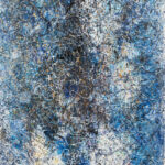 コラグラフ・紙版・糸・アクリル絵具　104 x 76cm