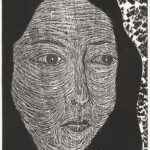 十市皇女（木版）19.5x14cm