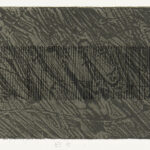 日々（リトグラフの版の上にリトグラフの版の刷りをのせる）12x29cm